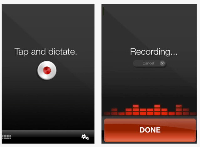 Dragon Dictation iPhone pic