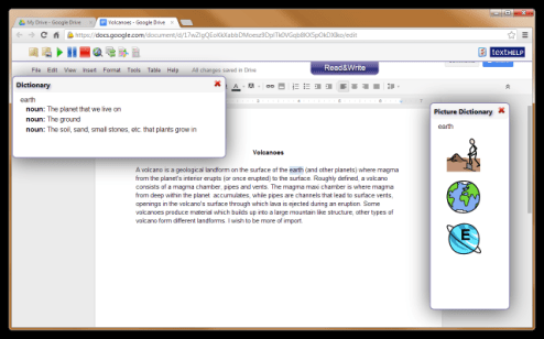 Read & Write pic2 Google docs