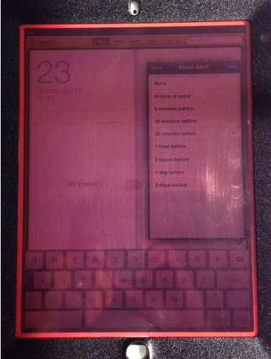 Color filter iPad red