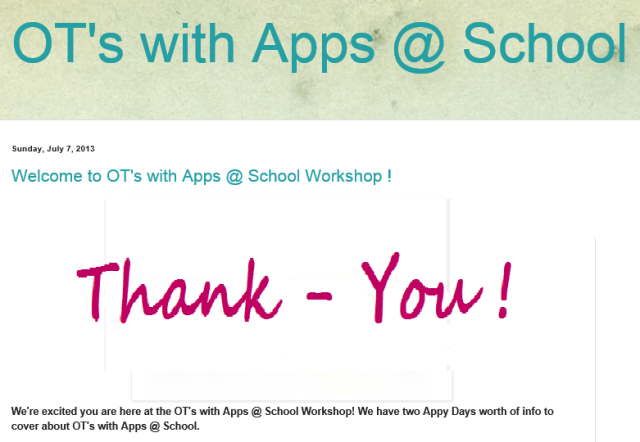 OT's with apps at school Thank you 2