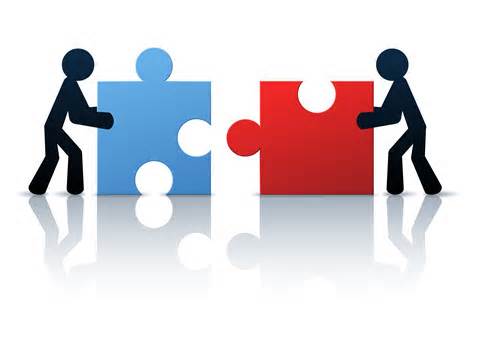 pieces of puzzle w person