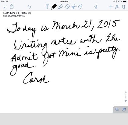 Adonit jot mini HW sample iPad c