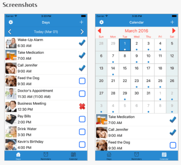 Remind app with voice recorder, images, text pic