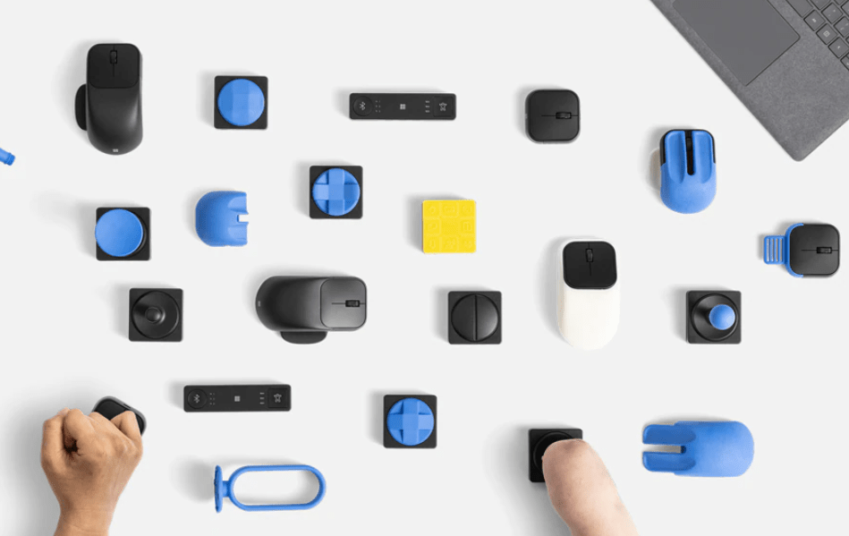 Image of adaptive accessories for Microsoft adaptive mouse